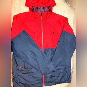 U.S. Polo Assn. Red and Navy Windbreaker